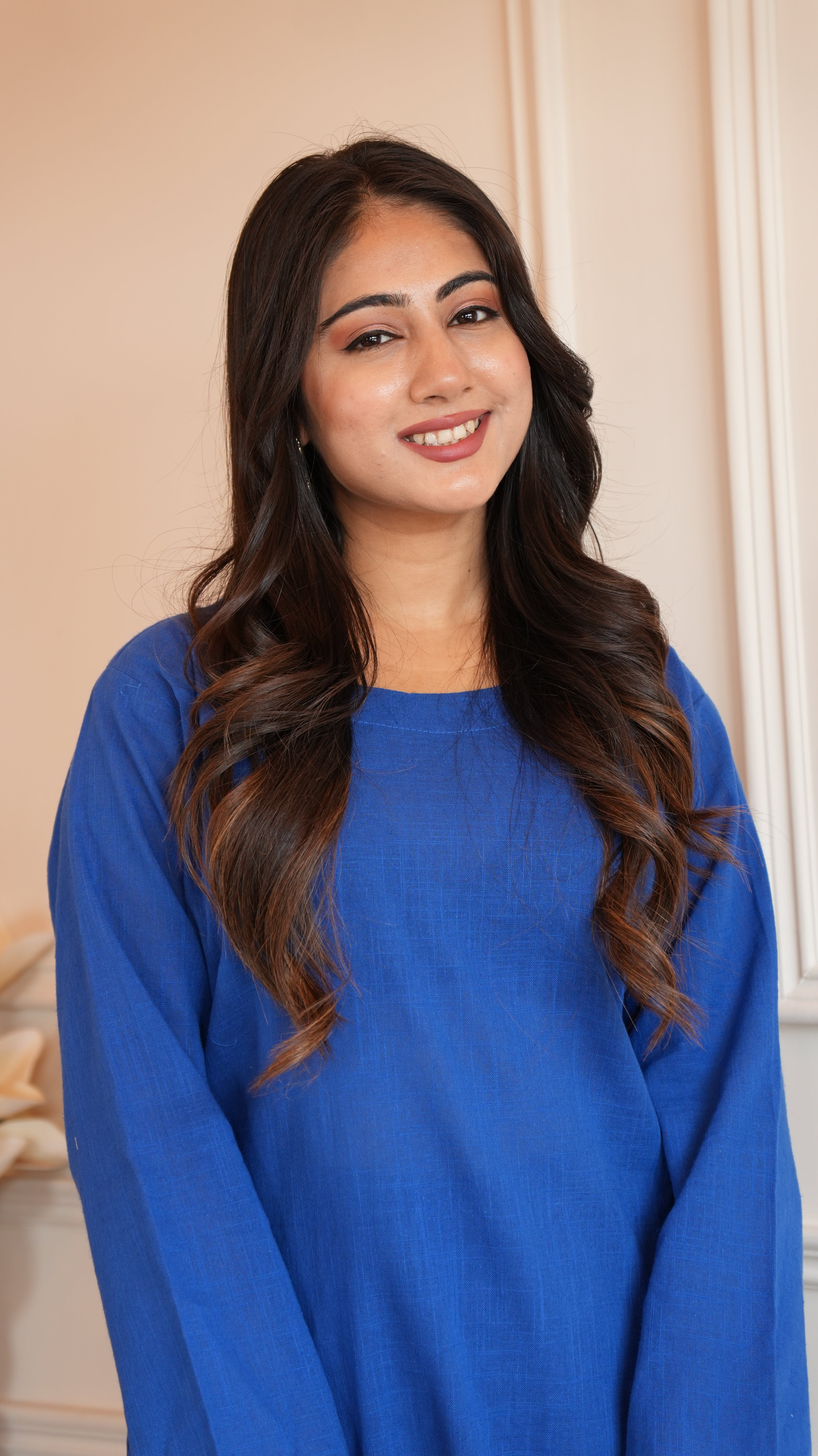Women's Cotton Kurta pant sets - Blue